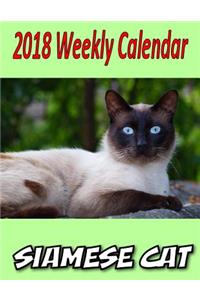 2018 Weekly Calendar Siamese Cat