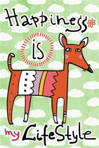 Journal Notebook For Dog Lovers, Happiness Is My Lifestyle Red Dog 4