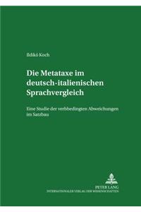 Die Metataxe Im Deutsch-Italienischen Sprachvergleich