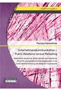 Unternehmenskommunikation - Public Relations versus Marketing