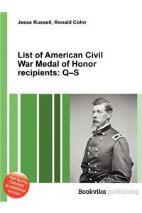 List of American Civil War Medal of Honor Recipients
