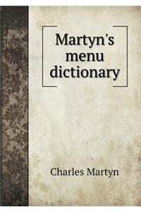 Martyn's Menu Dictionary