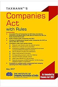Companies Act with Rules (Paperback Pocket Edition)