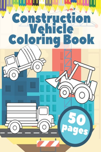 Construction Vehicle Coloring Book