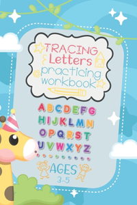 tracing letters practicing workbook ages 3-5