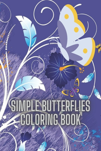 Simple Butterflies Coloring Book