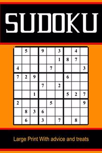 Sudoku Large Print With advice and treats