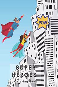 Super Heroes coloring book