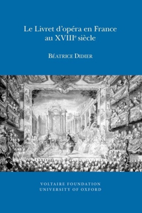 Livret D'opera En France Au XVIIIe Siecle