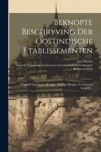 Beknopte Beschryving Der Oostindische Etablissementen