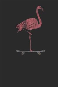 Flamingo With Skateboard