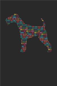 Terrier Journal - Terrier Notebook 'Word Cloud' - Gift for Terrier Lovers