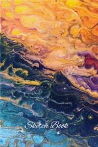 Ocean meets Lava - Acrylic Pouring Sketch Book