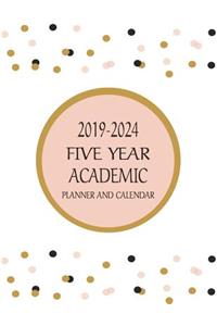 2019-2024 Five Year ACADEMIC Planner And Calendar