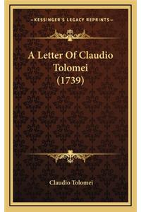 Letter Of Claudio Tolomei (1739)