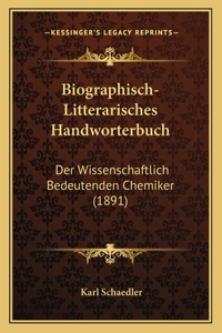 Biographisch-Litterarisches Handworterbuch