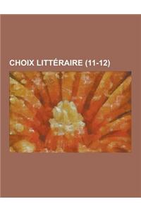Choix Litteraire (11-12 )