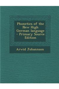 Phonetics of the New High German Language