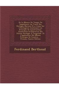 de La Mesure Du Temps