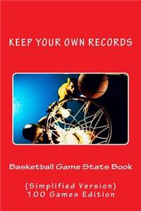 Basketball Game Stats Book