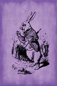 Alice in Wonderland Journal - White Rabbit (Purple)