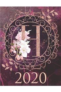 2020 Weekly Planner - Monogram Initial 