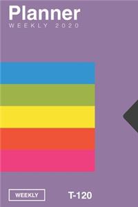 Purple VHS Inspired Video cassette tape T-120 Inspired 2020 Planner [6x9]