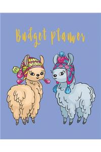 Cute Bohemian Llama Couple Budget Planner