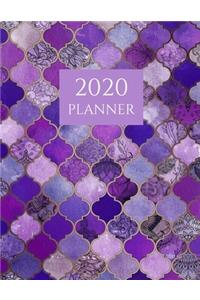 2020 Planner: Violet Moroccan Pattern 2020 Organizer Weekly and Monthly; Weekly ad Monthly 2020 Planner