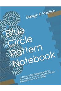 Blue Circle Pattern Notebook