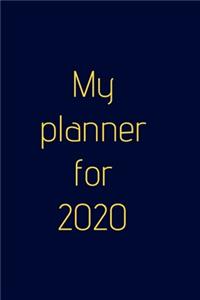 My planner for 2020