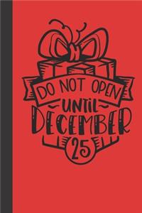 do not open until december 25