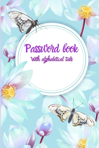 Password book with Alphabetical tabs