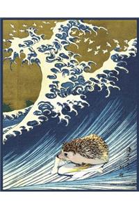 The Great Wave With Hedgehog - Under the Wave off Kanagawa a Pricklepants Origin