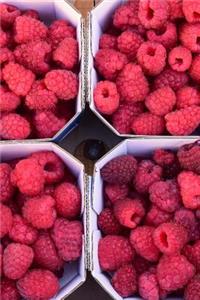 Four Baskets of Fresh Red Rasberries Journal