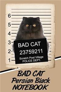 Bad Cat Persian Black Notebook