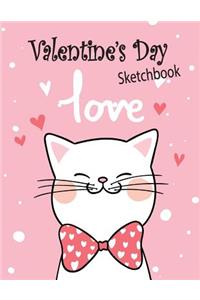 Valentine's Day Sketchbook: Practice Draw Workbook, Large Blank Pages for Sketching, Classroom Edition Sketchbook for Kids, Journal and Sketch Pad for Drawing, Valentine's Day 