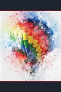 Colorful Balloon - Lined Notebook with Dark Gray Border on Cover