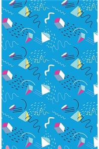 Bullet Journal Abstract Squiggles and Shapes Blue