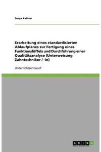 Erarbeitung eines standardisierten Ablaufplanes zur Fertigung eines Funktionslöffels und Durchführung einer Qualitätsanalyse (Unterweisung Zahntechniker / -in)