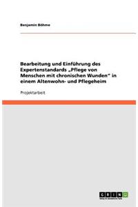 Der Expertenstandard "Pflege von Menschen mit chronischen Wunden in einem Altenwohn- und Pflegeheim