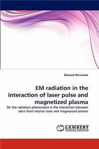 Em Radiation in the Interaction of Laser Pulse and Magnetized Plasma