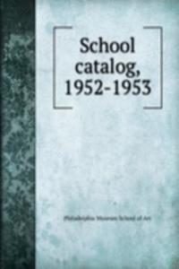 School catalog, 1952-1953