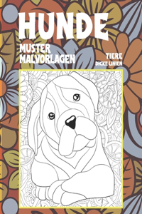 Muster Malvorlagen - Dicke Linien - Tiere - Hunde