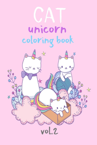 Cat Unicorn Coloring Book Vol.2
