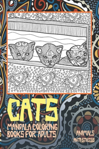 Mandala Coloring Books for Adults Anti Stress - Animals - Cats