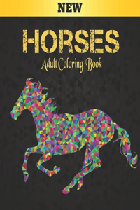 Horses Adult Coloring Book