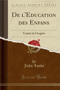 de l'Education Des Enfans