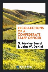 Recollections of a Confederate Staff Officer