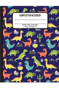 Composition Notebook College Ruled Lined Paper 55 Sheets / 110 Writing Pages 7.44 x 9.69 Inches